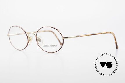 Giorgio Armani 189 Classic Oval Designer Frame, elegant color combination of chestnut brown & gold, Made for Men