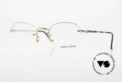 Giorgio Armani 161 Rimless Vintage Eyeglasses 80s, interesting GIORGIO ARMANI vintage designer specs, Made for Men and Women