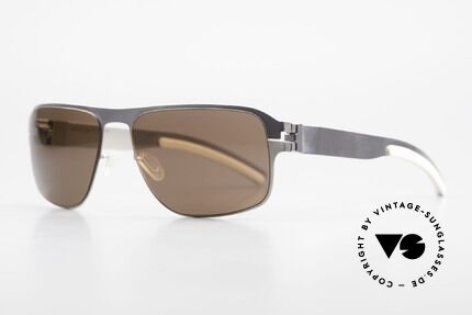 Mykita Lennox Sporty Designer Sunglasses, Collection No.1, Lennox Pearl, brown solid, size 57/17, Made for Men