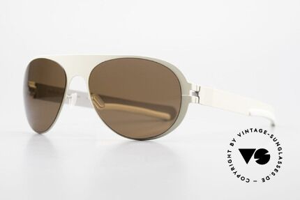 Mykita Winston Limited Designer Sunglasses, Limited Flash Winston Ivory SS10M, brown solid, 59/17, Made for Men