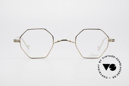 Lunor II 11 Square Panto Frame Gold Plated, traditional German brand; quality handmade in Germany, Made for Men and Women