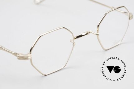 Lunor II 11 Square Panto Frame Gold Plated, NO RETRO EYEGLASSES; but a luxury vintage Original, Made for Men and Women