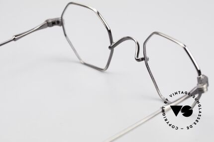 Lunor II 11 Square Panto Frame XS Small, striking SQUARE PANTO design; ANTIQUE SILVER finish, Made for Men and Women
