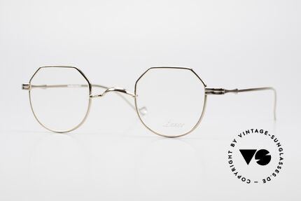 Lunor II 18 Hybrid Panto Frame Gold Plated, Lunor: shortcut for French "Lunette d'Or" (gold glasses), Made for Men and Women
