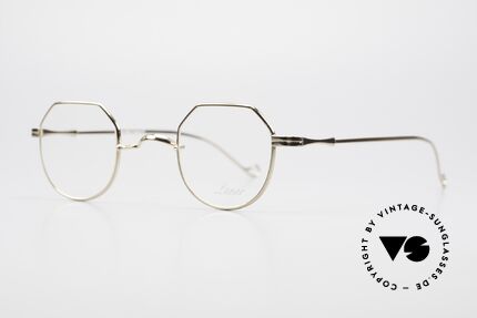 Lunor II 18 Hybrid Panto Frame Gold Plated, well-known for the "W-bridge" & the plain frame designs, Made for Men and Women
