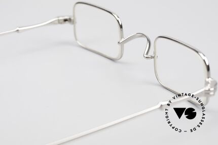 Lunor II 13 Square Luxury Glasses Small, small square luxury eyeglass-frame, PLATINUM-PLATED, Made for Men and Women