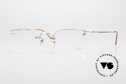 Lunor Classic One Semi Rimless Vintage Glasses, LUNOR: shortcut for French "Lunette d'Or" (gold glasses), Made for Men and Women