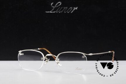 Lunor Classic One Semi Rimless Vintage Glasses, Size: small, Made for Men and Women