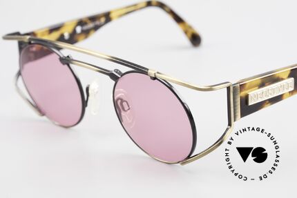 Neostyle Superstar 1 Steampunk Sunglasses Pink, metal parts in a kind of 'antique gold / burnt gold', Made for Men and Women
