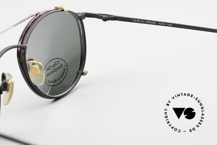 Giorgio Armani 132 Clip On Panto Eyeglasses 90's, NO retro specs, but a unique 30 years old ORIGINAL!, Made for Men