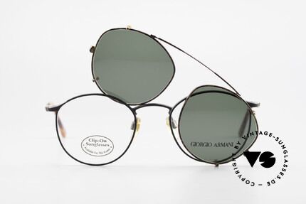 Giorgio Armani 132 Clip On Panto Eyeglasses 90's, Size: medium, Made for Men