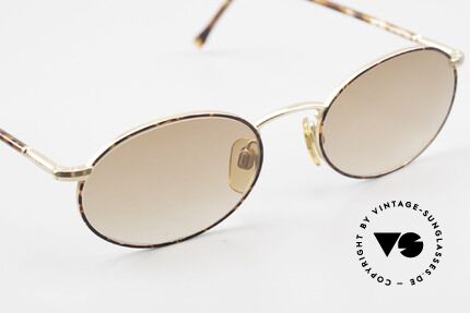 Giorgio Armani 192 80's Sunglasses Oval Vintage, metal frame (in size 50-20) with flexible spring hinges, Made for Men and Women