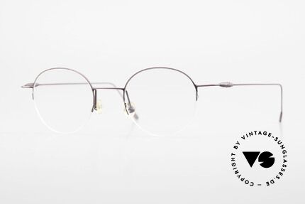 W Proksch's M61/12 Minimalist Semi Rimless Frame, Proksch's vintage Titanium eyeglasses from 1996, Made for Men and Women