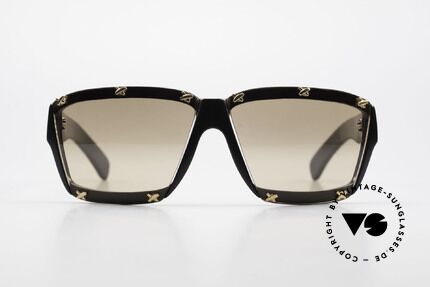 Paloma Picasso 3702 No Retro Sunglasses True 90's, black frame with light mirrored sun lenses; 100% UV, Made for Women