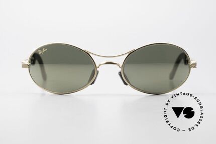 Ray Ban Orbs 9 Base Oval Gold Mirror B&L USA Shades, original vintage sunglasses from the late 1990's, USA, Made for Men
