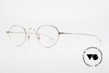 Lunor V 107 Panto Eyeglasses Gold Plated, model V 107: very elegant Panto glasses for gentlemen, Made for Men