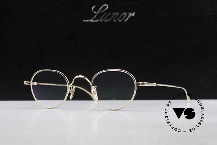 Lunor V 107 Panto Eyeglasses Gold Plated, Size: medium, Made for Men