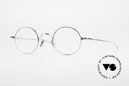 Lunor V 110 Lunor Glasses Round Platinum, round Lunor metal glasses with pads made of pure titan, Made for Men and Women