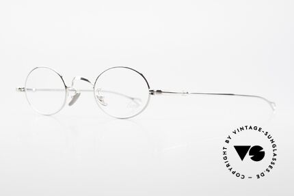 Lunor V 100 Oval Vintage Glasses Platinum, model V100: timeless oval eyeglass-frame (unisex specs), Made for Men and Women