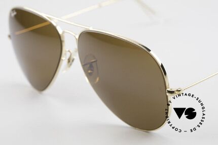 Ray Ban Large Metal II Old Ray-Ban B&L USA Shades, gold frame with mineral lenses in B15 brown solid, Made for Men Ray Ban Large Metal II Old Ray-Ban B&L USA Shades, gold frame with mineral lenses in B15 brown solid, Made for Men