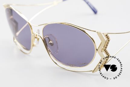 Paloma Picasso 3707 90's Sunglasses Gold-Plated, unworn model, NOS (with original case by P. Picasso), Made for Women