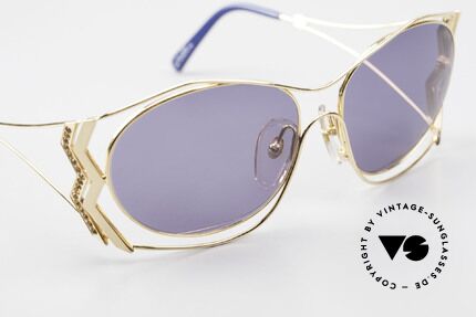Paloma Picasso 3707 90's Sunglasses Gold-Plated, NO retro sunglasses; a unique authentic 90's original, Made for Women