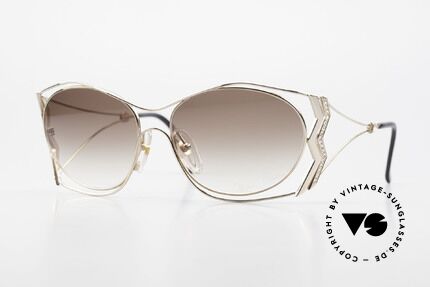 Paloma Picasso 3707 Gold-Plated With Crystal Gems, 90's Picasso shades, gold-plated & with Crystal gems, Made for Women