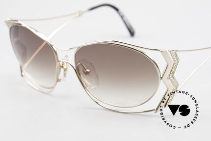 Paloma Picasso 3707 Gold-Plated With Crystal Gems, unworn model, NOS (with original case by P. Picasso), Made for Women