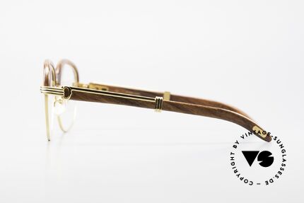 Cartier Malmaison Diego Maradona Wood Glasses, made of African Bubinga Wood; small size 54°17, 130, Made for Men and Women