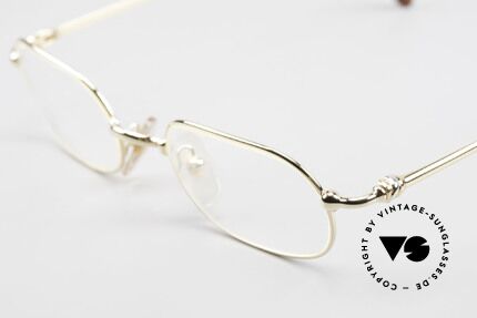 Cartier Orfy 90's Luxury Eyeglasses Square, precious 22ct gold-plated in size 50-21, 140: timeless, Made for Men and Women