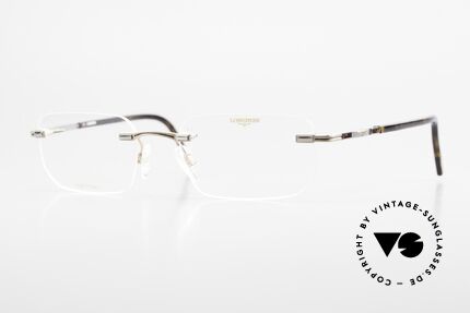 Longines 4238 90's Rimless Glasses Pure Titan Details