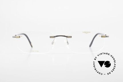 Longines 4238 Rimless 90's Eyeglasses Men, full frame shows with many small quality features, Made for Men