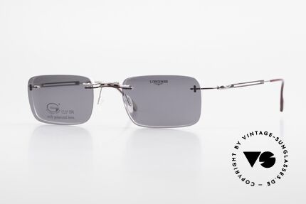 Longines 4367 Rimless Frame Polarized Clip, 90's Longines model 4367 color 512, size 50-21, 135, Made for Men