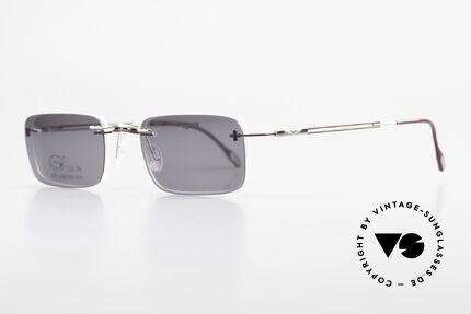 Longines 4367 Rimless Frame Polarized Clip, Clip-On with gray polarized lenses; 100% UV protect., Made for Men