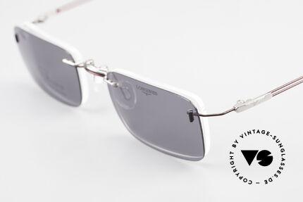 Longines 4367 Rimless Frame Polarized Clip, never worn (like all our 90's rimless eyeglass-frames), Made for Men