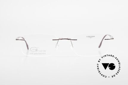 Longines 4367 Rimless Frame Polarized Clip, Size: medium, Made for Men