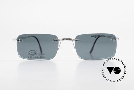 Longines 4367 Rimless Specs Polarized Clip, allergy-free, rimless 90's eyeglass-frame by Longines, Made for Men