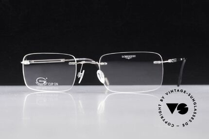 Longines 4367 Rimless Specs Polarized Clip, Clip-On with green polarized lenses; 100% UV protect., Made for Men