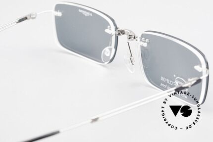 Longines 4367 Rimless Specs Polarized Clip, Size: medium, Made for Men