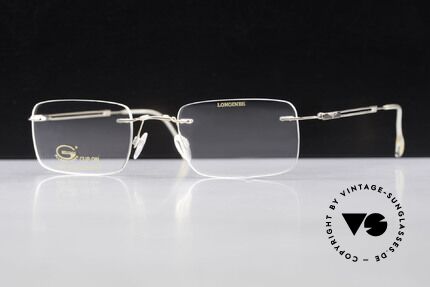 Longines 4367 Polarized Glasses Rimless 90s, Clip-On with green polarized lenses; 100% UV protect., Made for Men