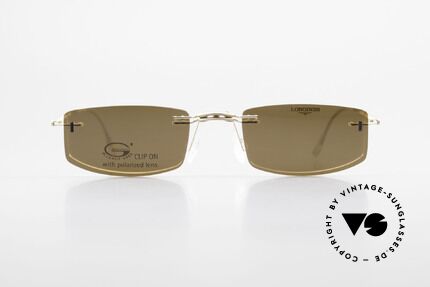 Longines 4378 Polarized Rimless Eyeglasses, allergy-free, rimless 90's eyeglass-frame by Longines, Made for Men and Women