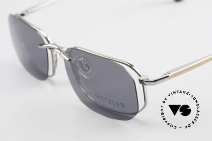 Metzler 1716 Titanium Frame Polarized Clip, old 'made in Germany' original with magnetic Sun-Clip, Made for Men