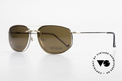 Metzler 1715 Titanium Specs Polarized Clip, Clip-On with brown polarized lenses; 100% UV protect., Made for Men
