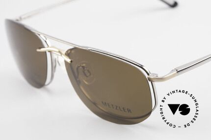 Metzler 1715 Titanium Specs Polarized Clip, old 'made in Germany' original with magnetic Sun-Clip, Made for Men