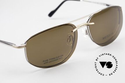 Metzler 1715 Titanium Specs Polarized Clip, never worn (like all our 90's men's Metzler sunglasses), Made for Men