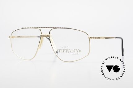 Tiffany T89 23kt Gold Plated Aviator Frame, Tiffany vintage 90's glasses, Mod. T89, Gold-Plated, Made for Men