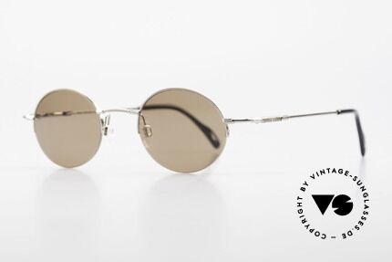 Longines 4363 Oval Sunglasses 90's Round, Longines logo, the winged hourglass, on the temples, Made for Men and Women