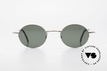 Longines 4363 Round Oval Sunglasses 90's, quality frame (half rim) with small design features, Made for Men and Women