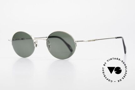 Longines 4363 Round Oval Sunglasses 90's, Longines logo, the winged hourglass, on the temples, Made for Men and Women