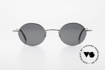 Longines 4363 90's Sunglasses Round Oval, quality frame (half rim) with small design features, Made for Men and Women